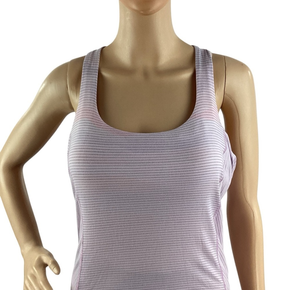 Lululemon Wild Tank Strappy Open Back Yoga Top Purple Size 2 - Picture 2 of 7